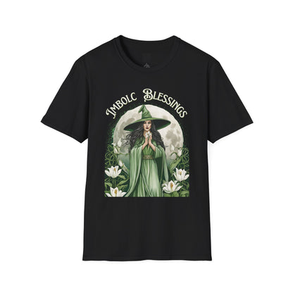 Imbolc Blessings T-Shirt, Witchy Apparel, Pagan Gift, Unisex Graphic Tee, Spiritual Wear, Wheel of the Year, Blessed Be - Divine Mystic Moons