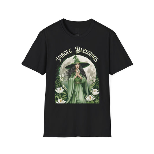 Imbolc Blessings T-Shirt, Witchy Apparel, Pagan Gift, Unisex Graphic Tee, Spiritual Wear, Wheel of the Year, Blessed Be - Divine Mystic Moons