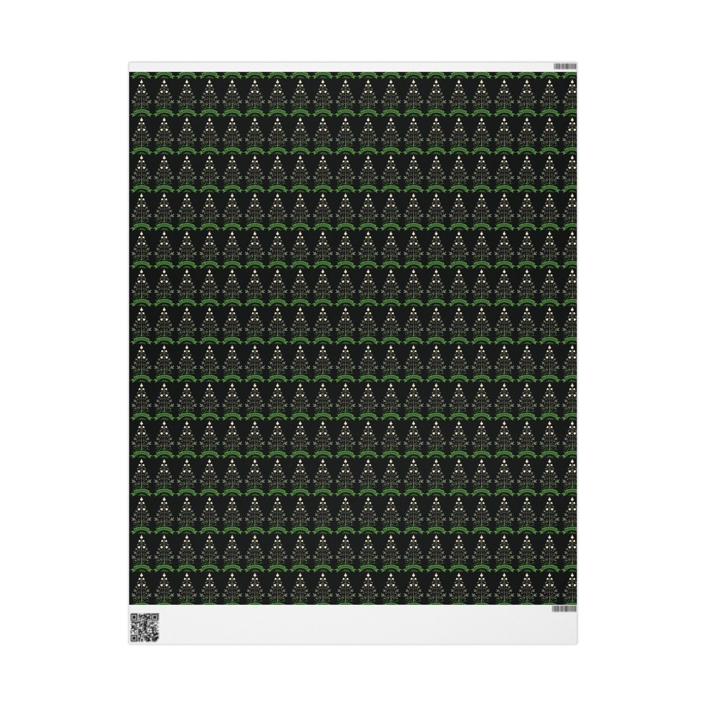 Botanical Yule Tree Wrapping Paper