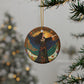 Mystical Witch Ceramic Ornaments | Enchanted Home Decor, Gift for Holidays, Witchy Decoration, Magical Gift, Unique Tree Ornaments - Divine Mystic Moons