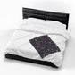 Gothic Raven & Owl Velveteen Plush Blanket – Lightweight Purple Moon and Moth Throw