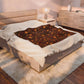 Lughnasadh Harvest Mouse Velveteen Plush Blanket – Lightweight Blackberry & Moon Throw - Divine Mystic Moons