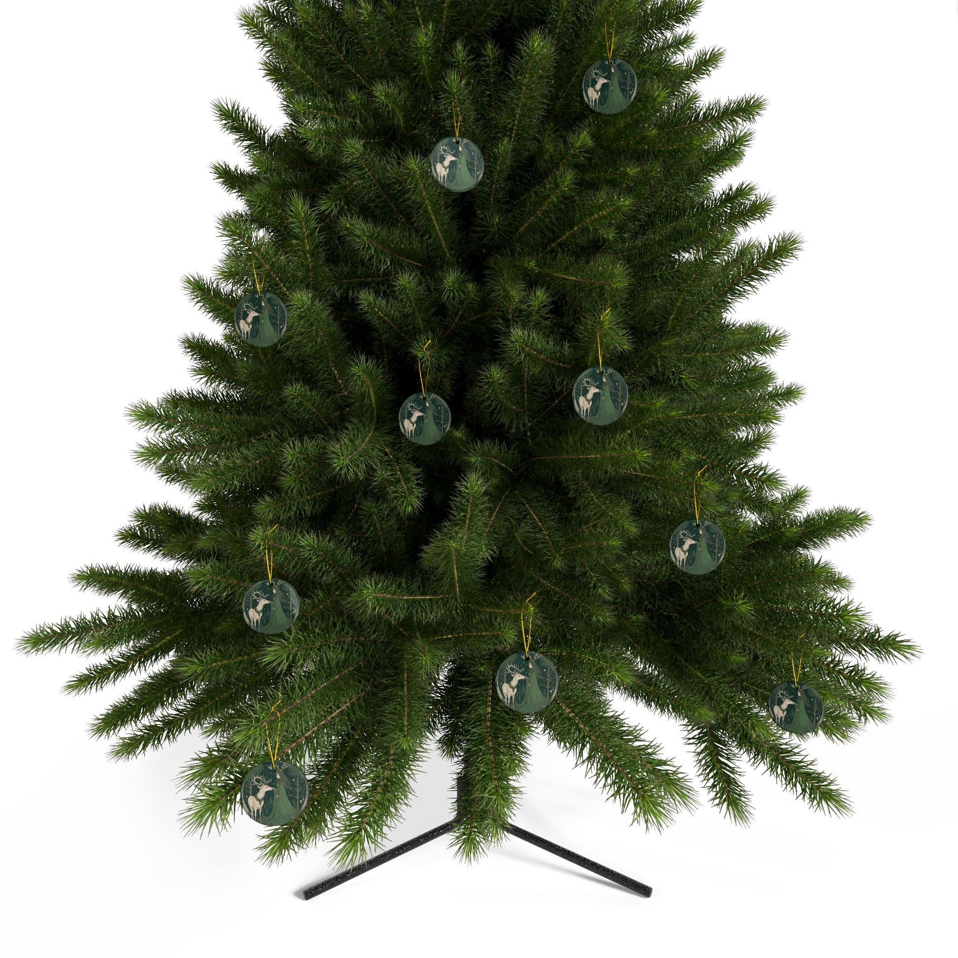 Yule Witch in Earthly Greens, Yule Tree Decor, Holiday Ornament, Pagan Gift, Winter Solstice Decoration, Wiccan - Divine Mystic Moons