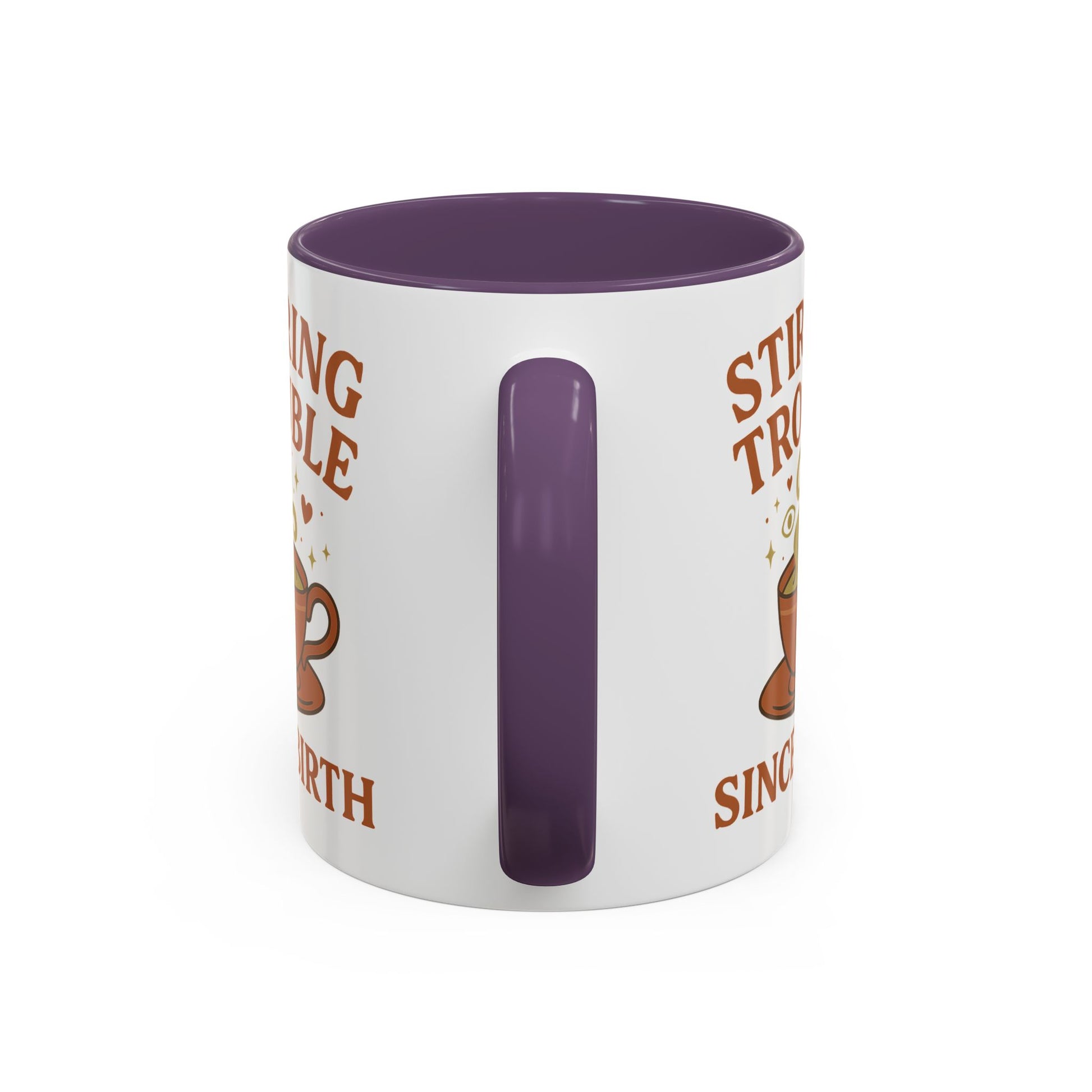 Stirring Trouble Since Birth Mug | Funny Witch Mug | Whimsical Witchcore Coffee Cup | Earth Tone Aesthetic | DivineMysticMoons Gift - Divine Mystic Moons