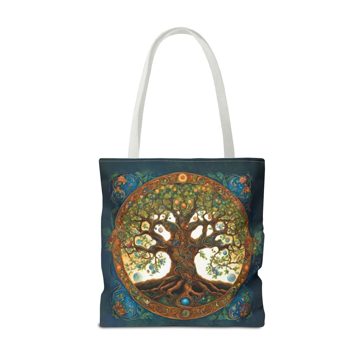 Tree of Life Witches Tote Bag - Witchy Witchcraft Wicca Eco-Friendly Shopper, Spell Book Accessories, Halloween Gift, Reusable - Divine Mystic Moons