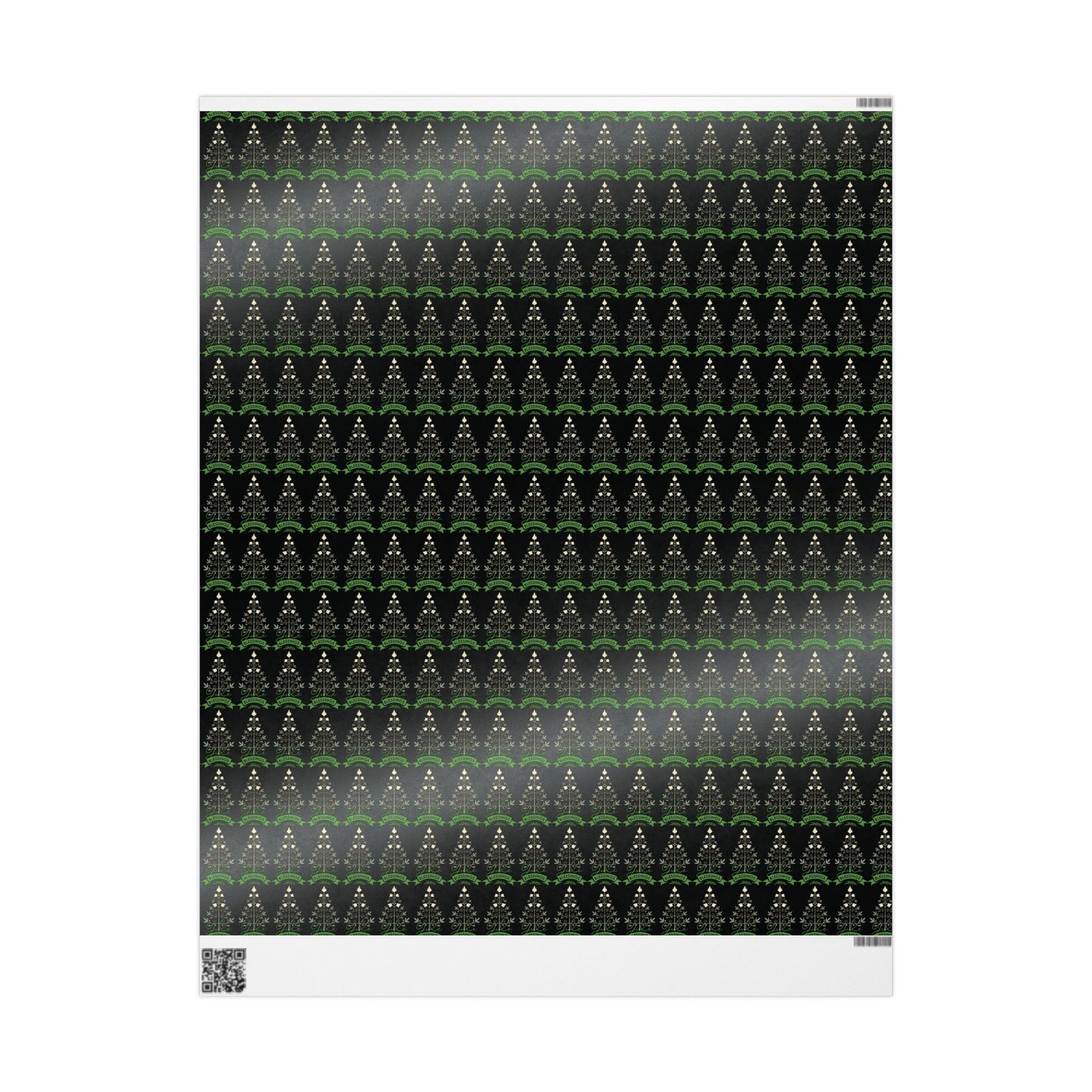 Botanical Yule Tree Wrapping Paper