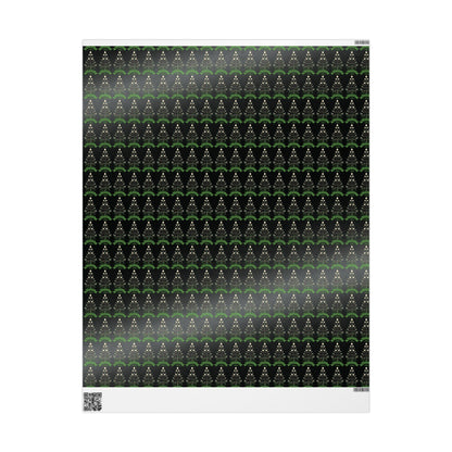 Botanical Yule Tree Wrapping Paper