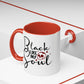 Black Like My Soul Mug – Gothic Coffee Cup, Funny Dark Humor Gift, Pink, Red, or Black Two-Tone Ceramic Mug, Alt Aesthetic Drinkware - Divine Mystic Moons