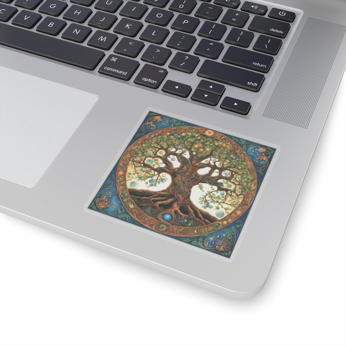 Tree of Life Kiss-Cut Stickers, Pagan Wiccan Sticker, Nature Inspired Decor, Laptop Decal, Spiritual Gift - Divine Mystic Moons