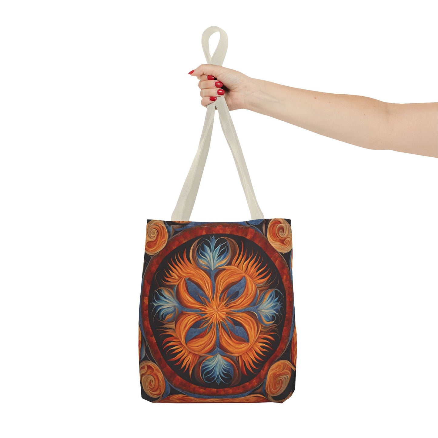 Vibrant Floral Tote Bag, Bohemian Style Handbag, Eco-Friendly Shopping Bag, Art Inspired Gift, Summer Festival Accessory - Divine Mystic Moons