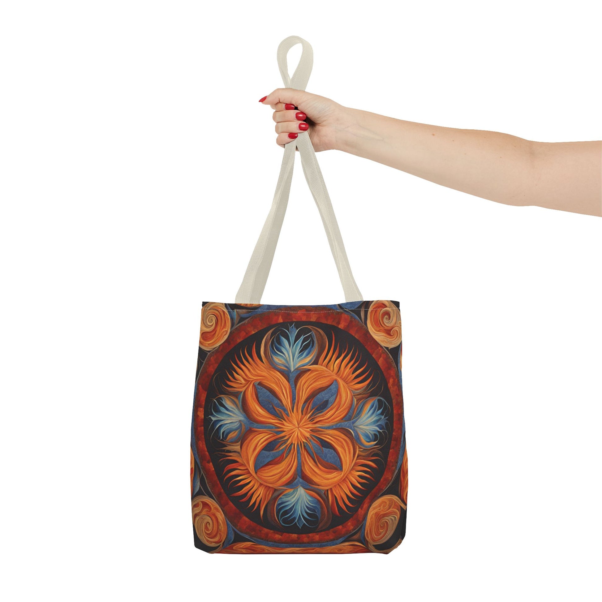 Vibrant Floral Tote Bag, Bohemian Style Handbag, Eco-Friendly Shopping Bag, Art Inspired Gift, Summer Festival Accessory - Divine Mystic Moons