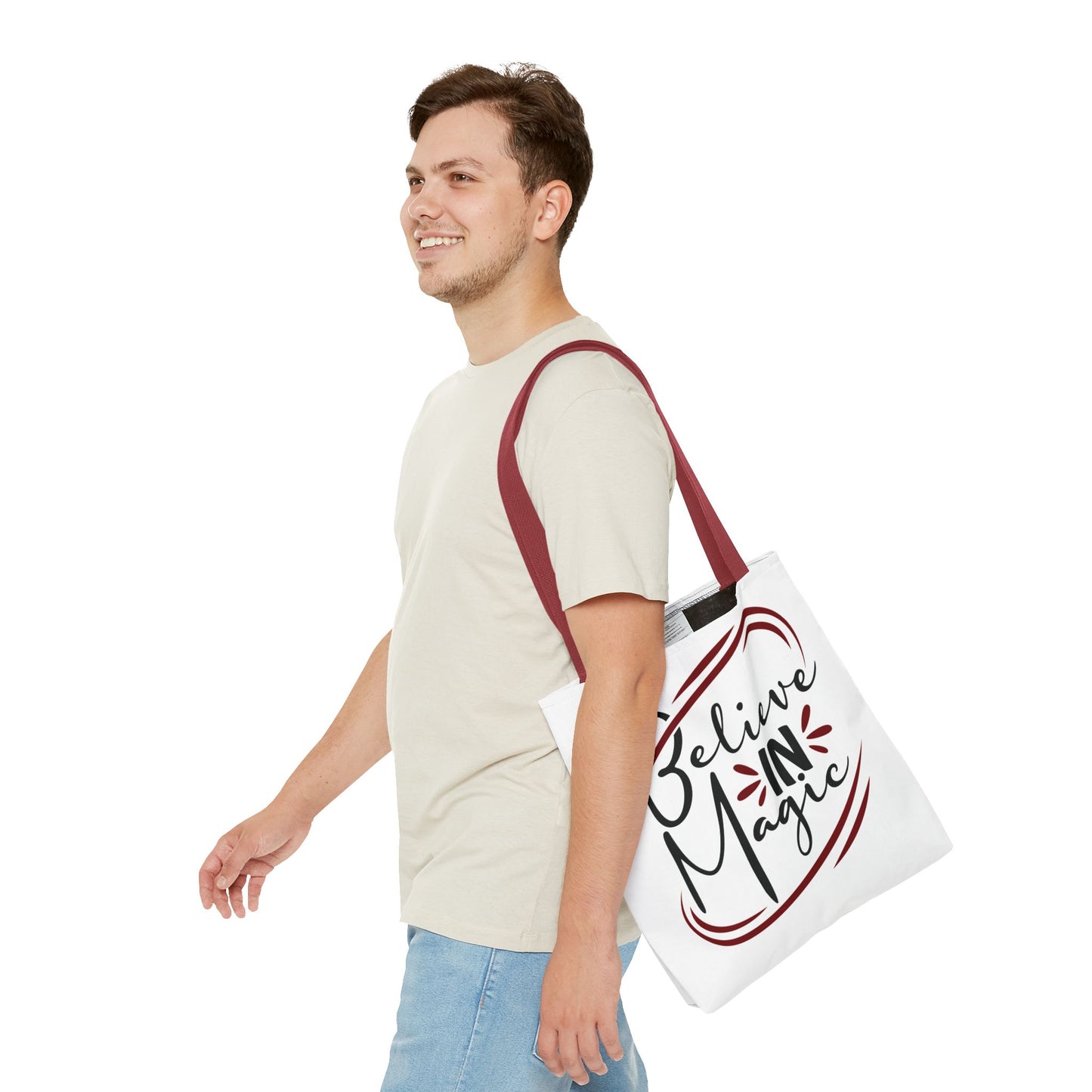 Believe in Magic Tote Bag | Inspirational Tote, Gift for Dreamers, Everyday Carry, Eco-Friendly Bag, Magic Lovers - Divine Mystic Moons