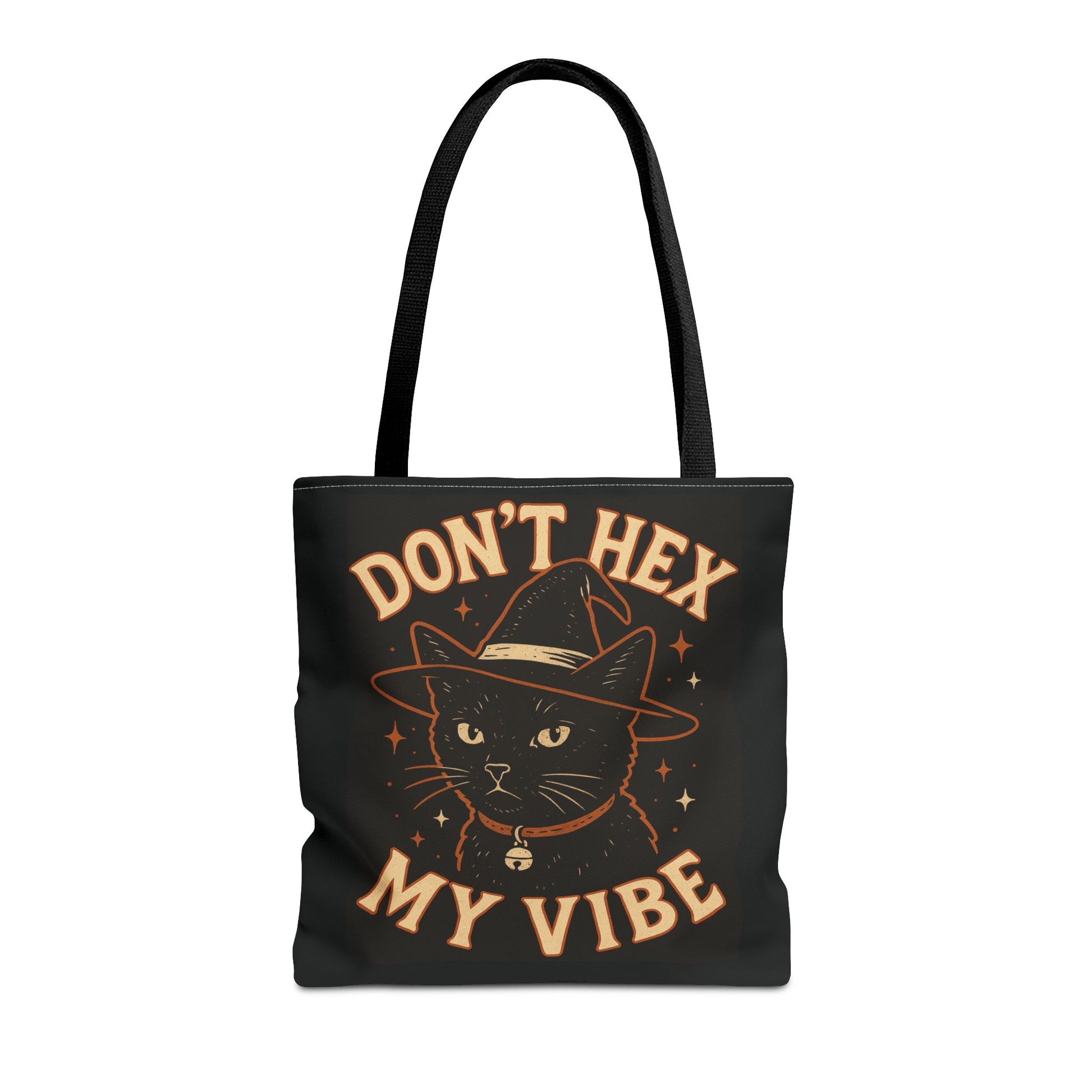 Dont Hex My Vibe Tote Bag Witchy Black Cat Bag, Funny Goth Witch Gift, Halloween Spellcaster Purse, Sarcastic Occult Accessory - Divine Mystic Moons