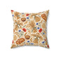 Lughnasadh Wheat & Corn Dolly Faux Suede Pillow – Lammas Harvest Decor