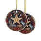 Golden Pentagram & Autumn Woodland Gathering Ornament