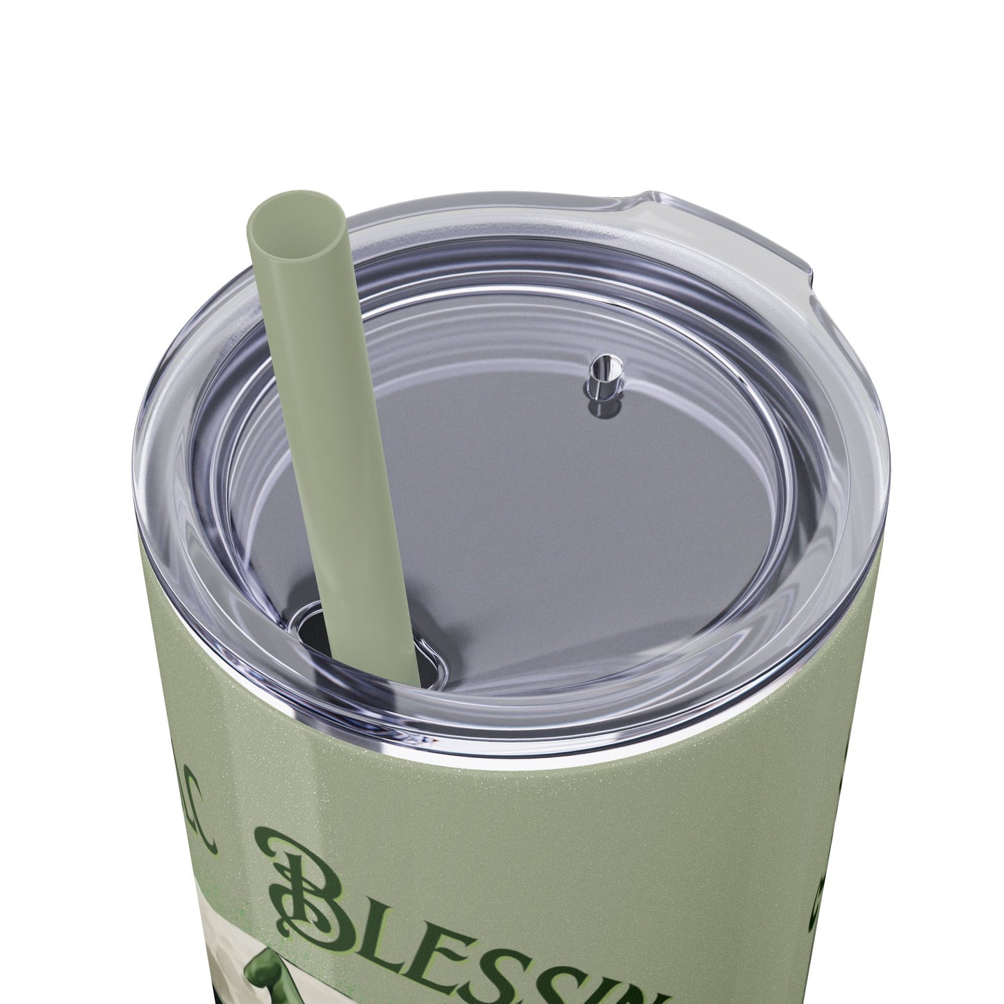 Imbolc Blessings Skinny Tumbler with Straw, 20oz | Witchy Drinkware | Gift for Pagans & Wiccans | Eco-Friendly Travel Cup | Modern Mug - Divine Mystic Moons