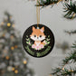 Adorable Ceramic Ornaments - Imbolc Blessings, Wheel of the Year, Fox Rebirth, Gift Ornaments Housewarming, and Celebrations - Divine Mystic Moons