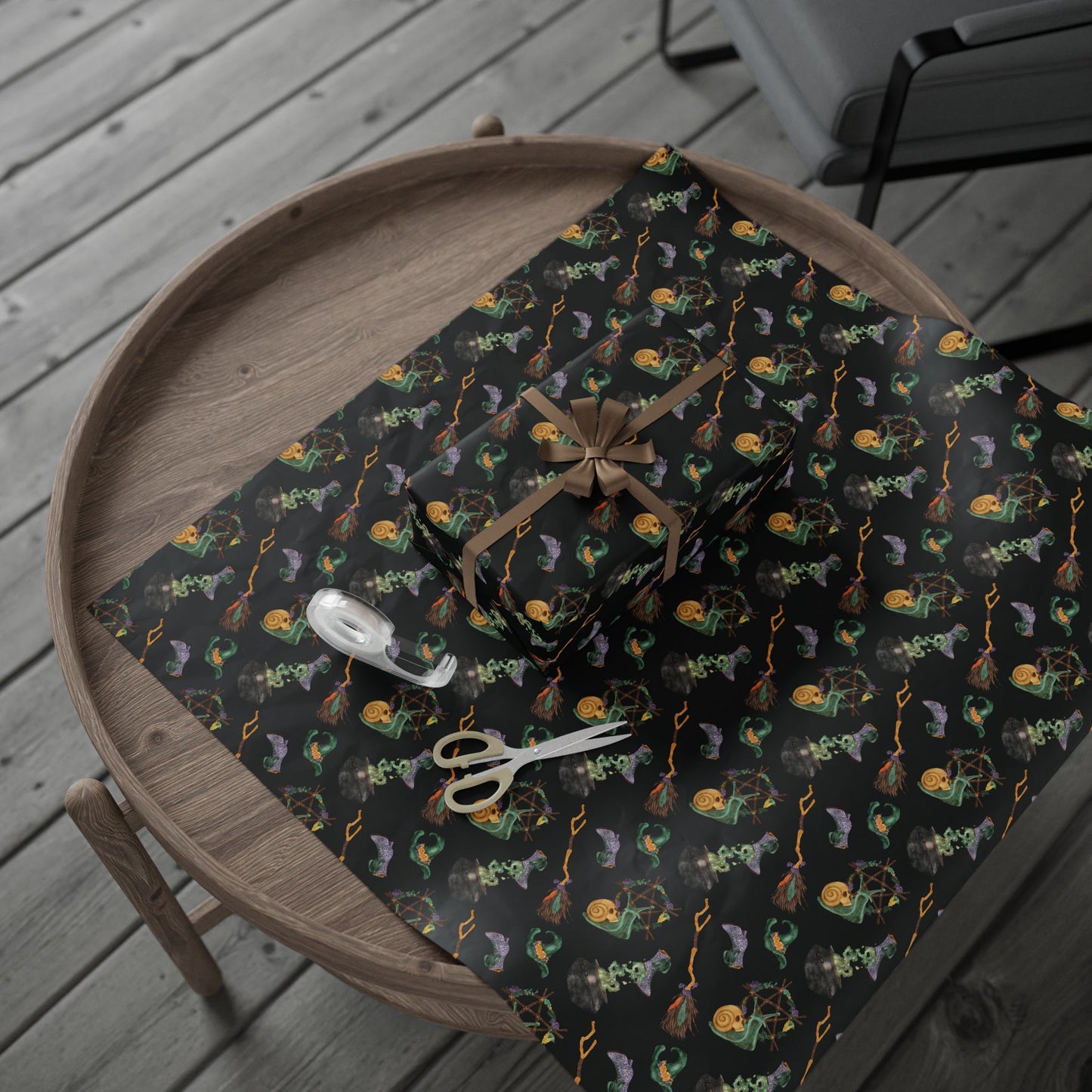 Midnight Witch Hat & Cauldron Wrapping Paper