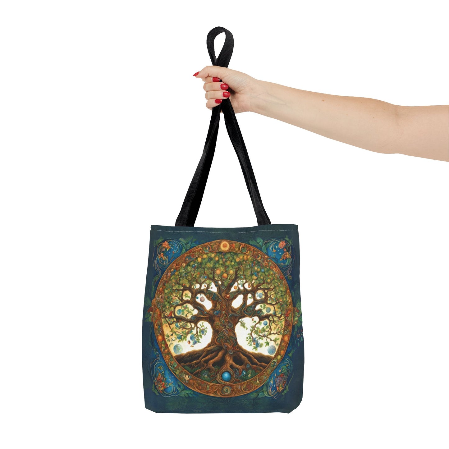 Tree of Life Witches Tote Bag - Witchy Witchcraft Wicca Eco-Friendly Shopper, Spell Book Accessories, Halloween Gift, Reusable - Divine Mystic Moons