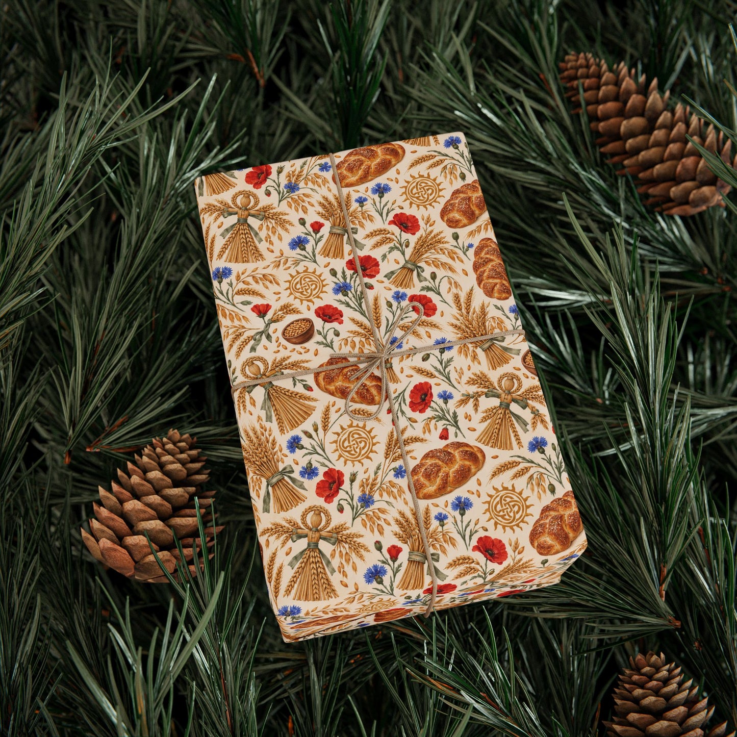 Lammas Golden Grain & Corn Dolly Wrapping Paper