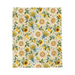 Litha Sunflower & Lemon Velveteen Plush Throw | Lightweight Summer Solstice Blanket