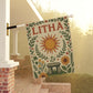 Litha Summer Solstice Banner Sun and Sunflowers Pagan Altar Decor, Sabbat Wall Hanging, Wheel of the Year Wiccan Celebration Art - Divine Mystic Moons
