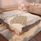 Beltane Maypole & Swallow Velveteen Plush Blanket – Lightweight Floral Spring Throw