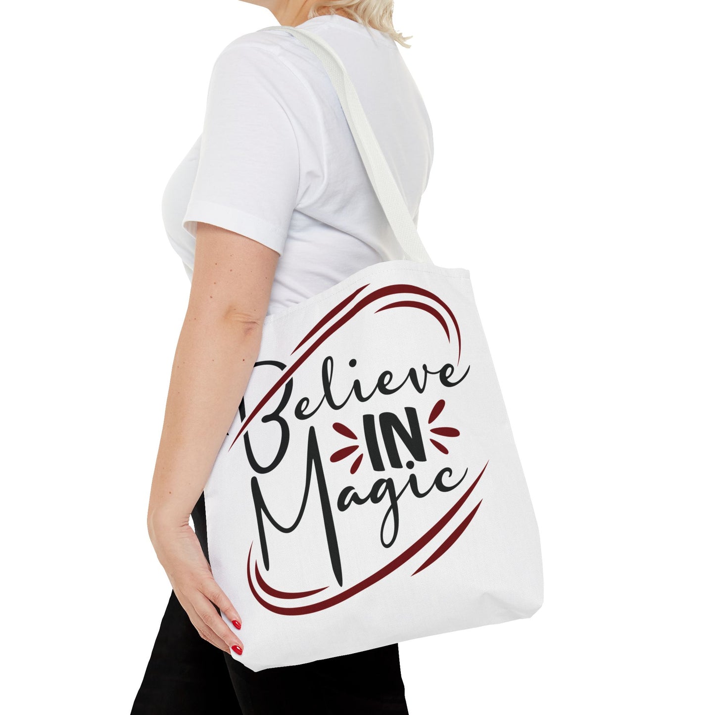 Believe in Magic Tote Bag | Inspirational Tote, Gift for Dreamers, Everyday Carry, Eco-Friendly Bag, Magic Lovers - Divine Mystic Moons