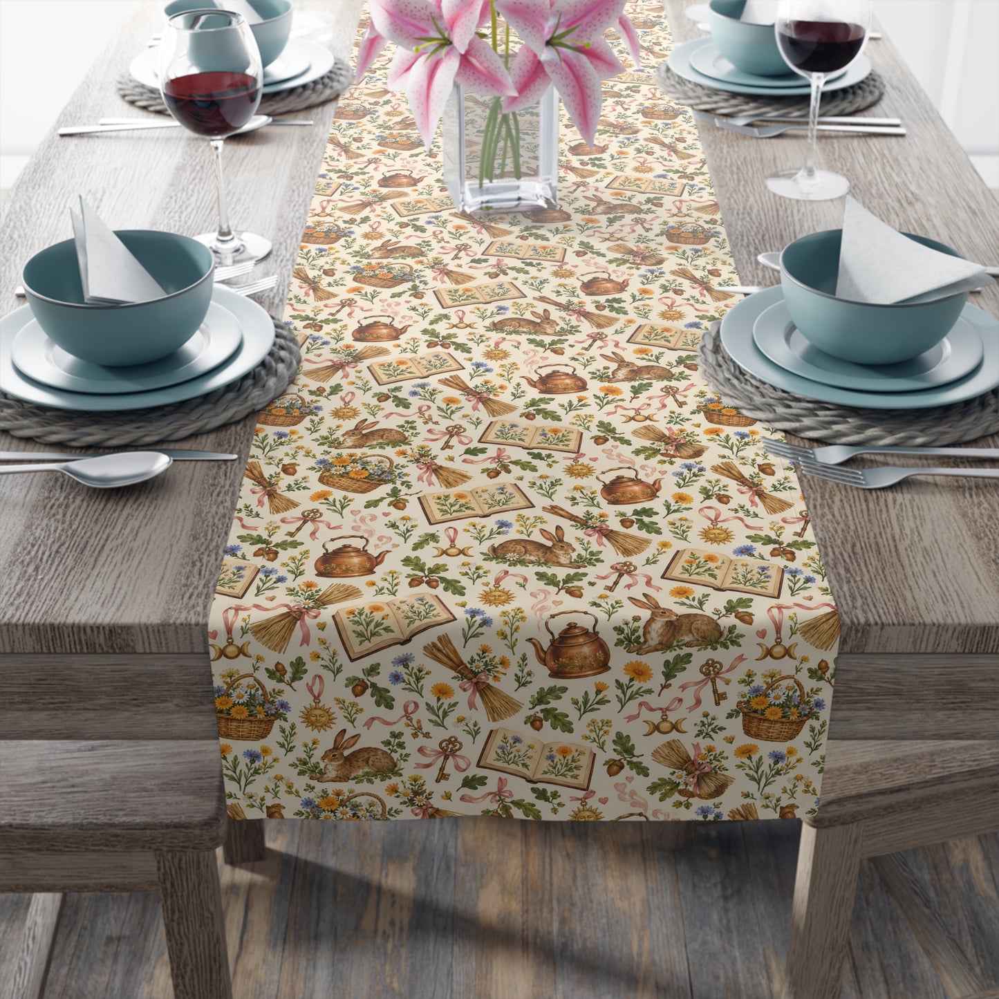 Cottage Witch Garden Table Runner