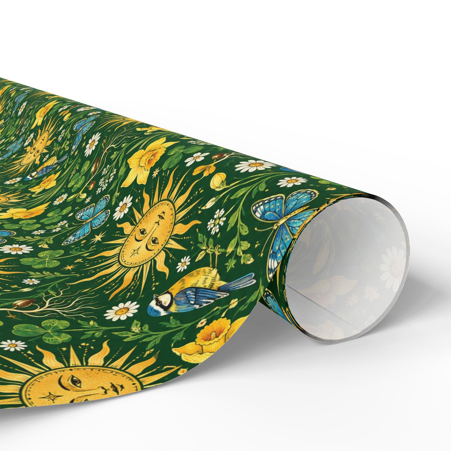 Ostara Golden Sun & Spring Meadow Wrapping Paper