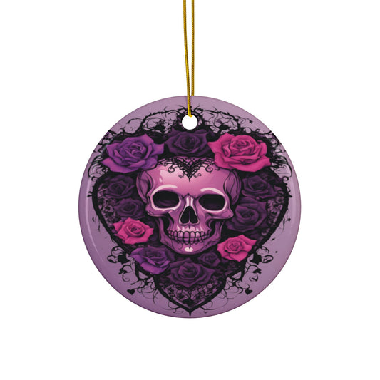 Purple Skull and Roses Holiday Ornament Alter Decor Home Decoration (1pc, 3pcs, 5pcs, 10pcs)