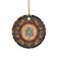 Vibrant Mandala Ceramic Ornaments - 2-Sided Decor for Holidays, Festive Gifts, Home Decor, Tree Hangings, Meditation - Divine Mystic Moons