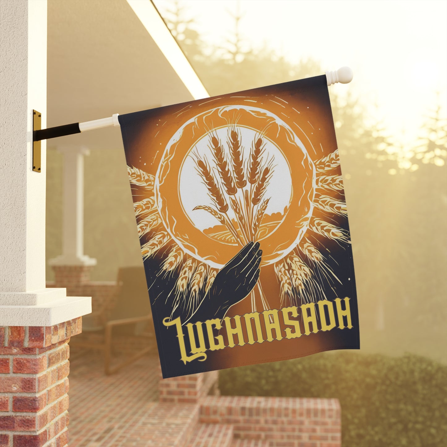 Golden Wheat Lughnasadh Garden Flag
