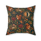 Mabon Squirrel & Hedgehog Faux Suede Pillow – Autumn Woodland Sun & Moon Decor - Divine Mystic Moons