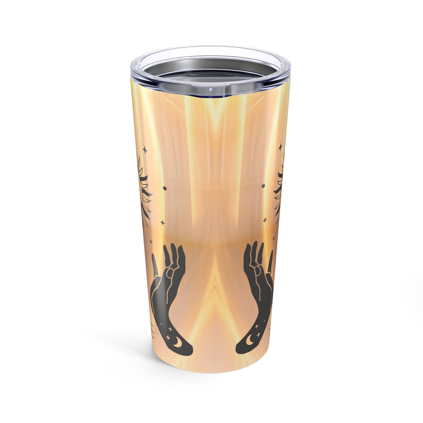 Sun and Moon Witch Hands Tumbler 20oz, Celestial Drinkware, Wiccan Gift, Witchcraft Decor, Pagan Mug, Halloween Cup - Divine Mystic Moons