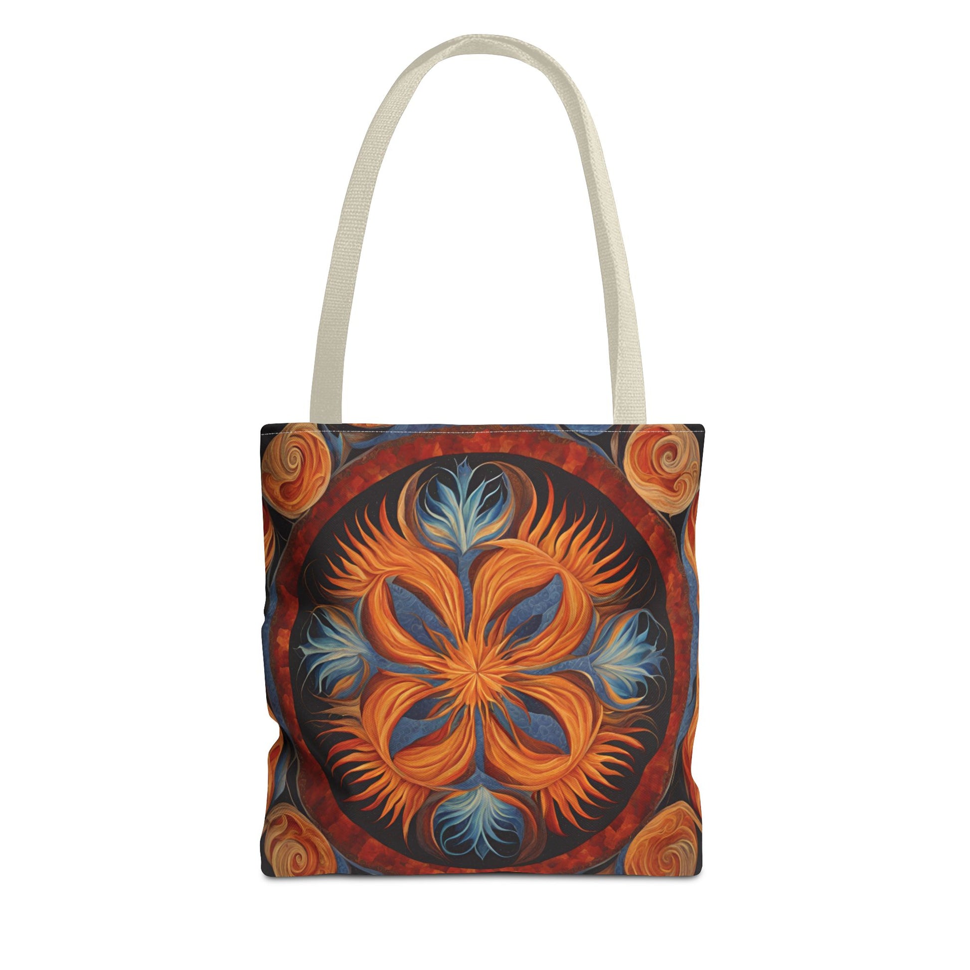 Vibrant Floral Tote Bag, Bohemian Style Handbag, Eco-Friendly Shopping Bag, Art Inspired Gift, Summer Festival Accessory - Divine Mystic Moons