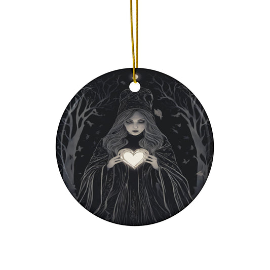 Enchanting Gothic Ceramic Ornaments Perfect for Halloween Decor, Tree Beautification, Unique Gifts, Occult Celebrations, Set of 1/3/5/10 - Divine Mystic Moons