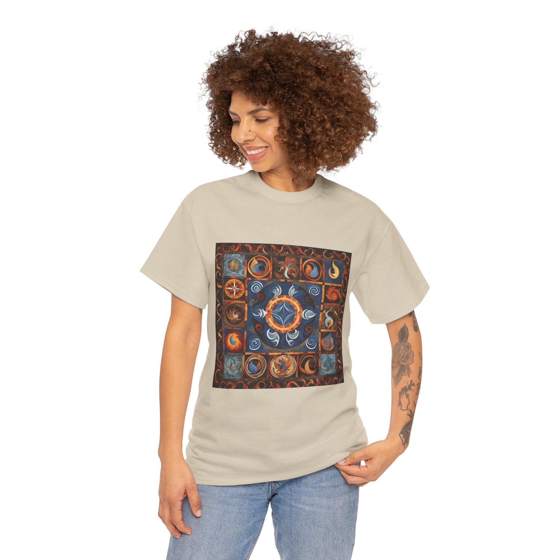 Mystical Elements Bohemian Style Shirt, Nature Lover Gift, Astrology Tee, Spiritual Apparel, Perfect for Festivals - Divine Mystic Moons