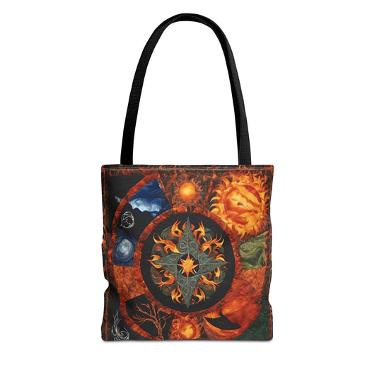 Colorful Bohemian Tote Bag, Ideal for Travel, Shopping, Beach Days, Yoga Class, Earthy Vibes, Gift for Nature Lovers, Festival - Divine Mystic Moons