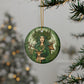 Enchanting Ceramic Ornaments,Woodland Fairy Design for Holiday Decor, Christmas Gift, Nature Lover Ornament, Eco-Friendly Craft, - Divine Mystic Moons