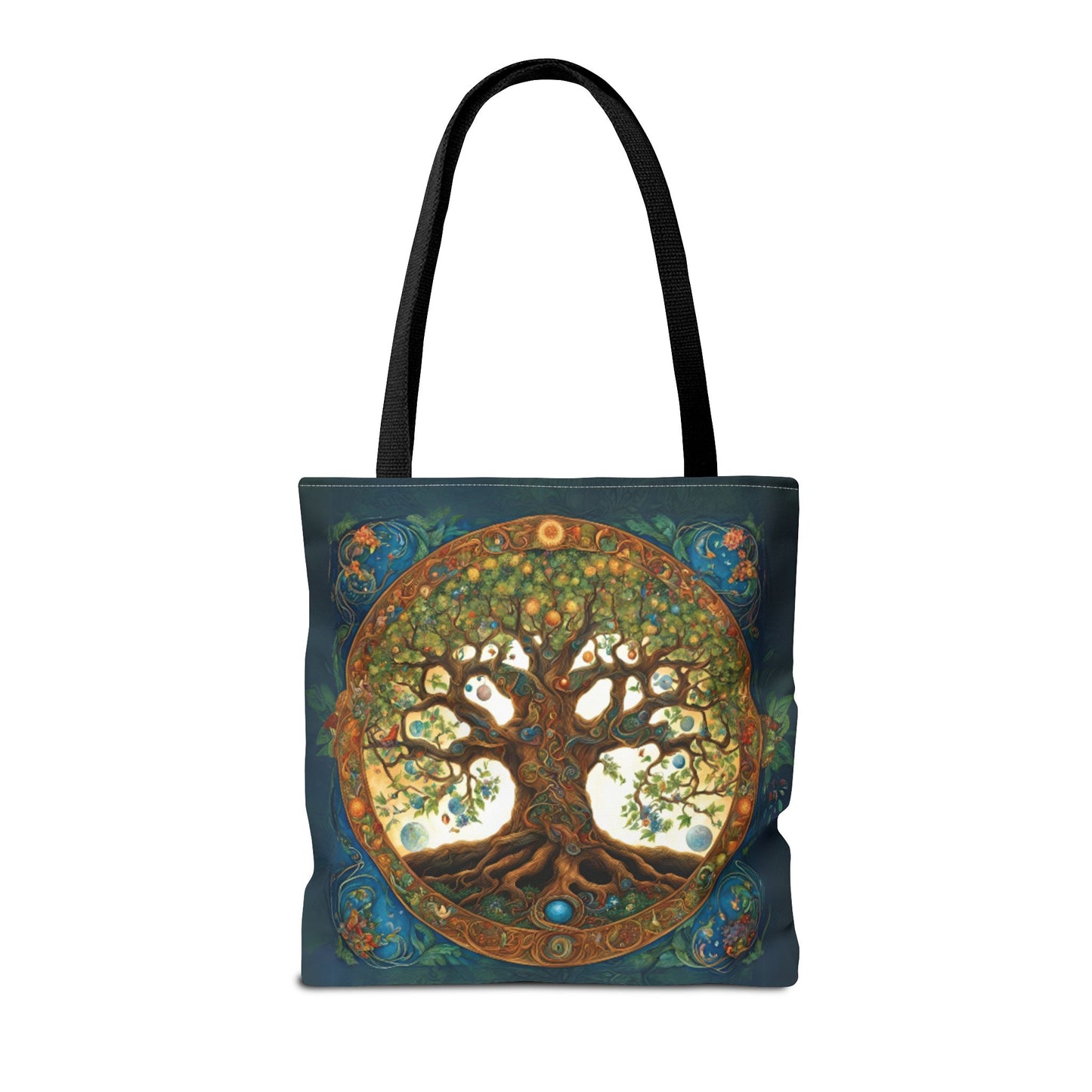 Tree of Life Witches Tote Bag - Witchy Witchcraft Wicca Eco-Friendly Shopper, Spell Book Accessories, Halloween Gift, Reusable - Divine Mystic Moons