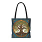 Tree of Life Witches Tote Bag - Witchy Witchcraft Wicca Eco-Friendly Shopper, Spell Book Accessories, Halloween Gift, Reusable - Divine Mystic Moons