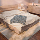 Winter Woodland Hare Velveteen Plush Blanket – Lightweight Blue Yule Throw - Divine Mystic Moons