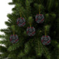 Gothic Heart Ceramic Ornaments - Black Silver Rose Design - Witchy Home Decor - Holiday Ornament Set - 1/3/5/10 pieces - Divine Mystic Moons