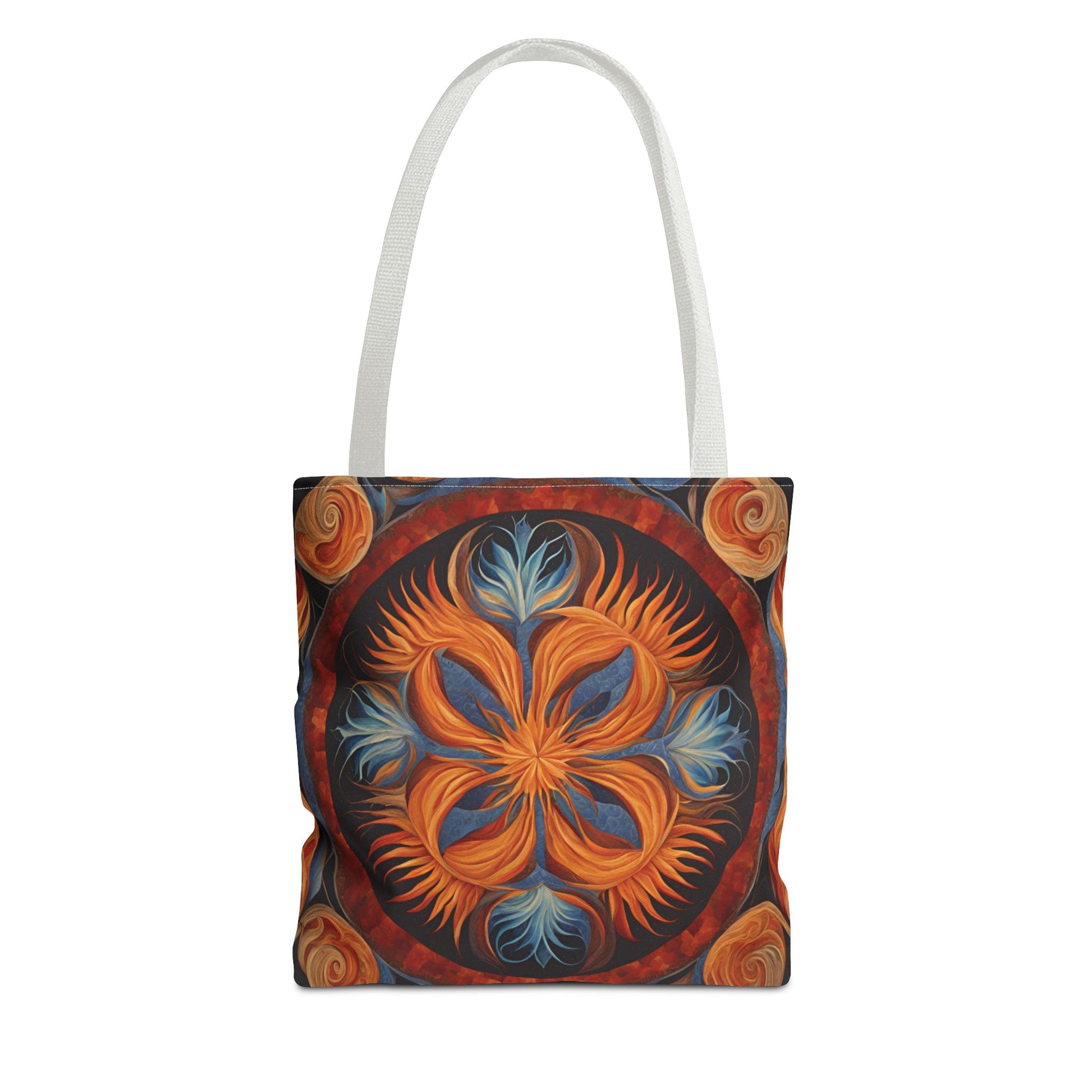 Vibrant Floral Tote Bag, Bohemian Style Handbag, Eco-Friendly Shopping Bag, Art Inspired Gift, Summer Festival Accessory - Divine Mystic Moons