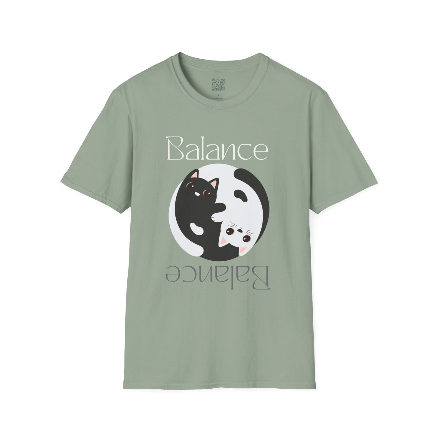 Balance Cats Unisex T-Shirt, Cat Lover Gift, Balance Shirt, Animal Tee, Cute Pet T-Shirt, Zen Style - Divine Mystic Moons