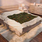Imbolc Brigid’s Cross Velveteen Plush Blanket – Lightweight Celtic Stag Throw