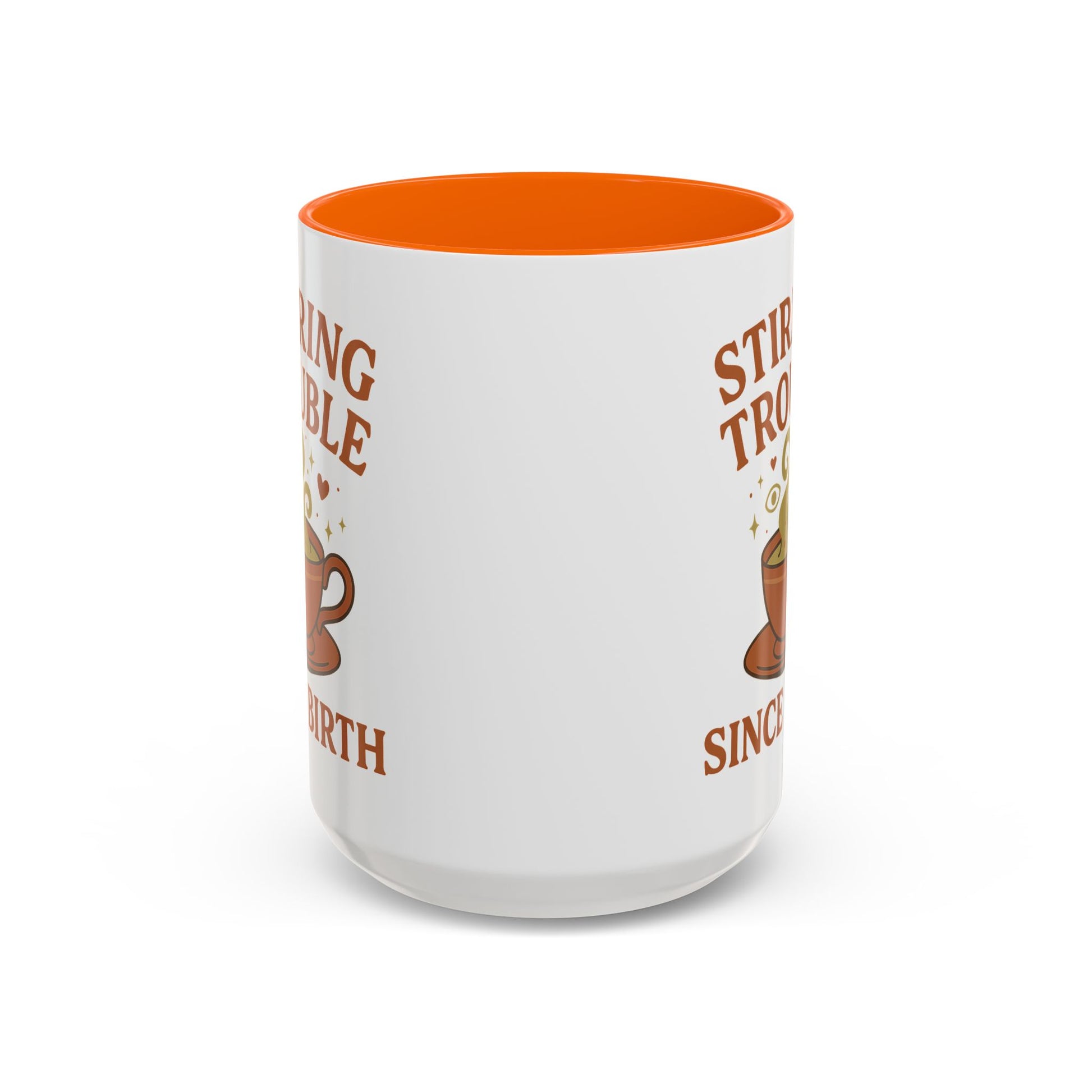 Stirring Trouble Since Birth Mug | Funny Witch Mug | Whimsical Witchcore Coffee Cup | Earth Tone Aesthetic | DivineMysticMoons Gift - Divine Mystic Moons