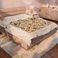 Ostara Rabbit & Wildflower Velveteen Plush Blanket – Lightweight Cottage Witch Throw