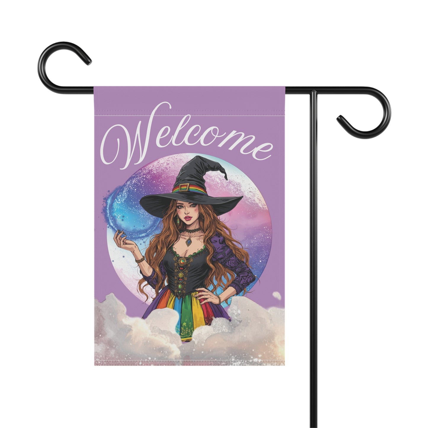 Rainbow Magic Witch Welcome Garden Flag